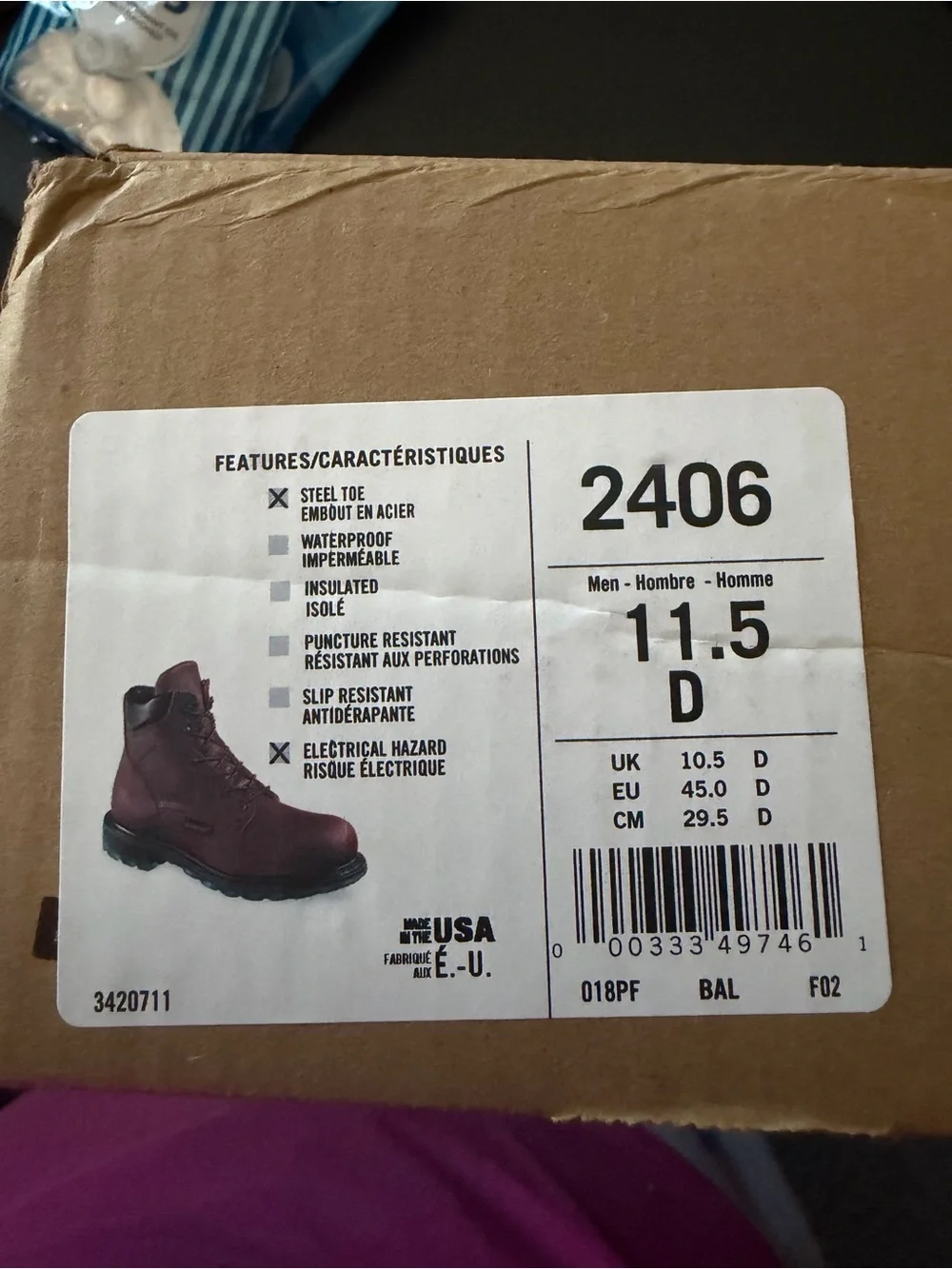 Red Wing Shoes Brown Cardboard Box with Red Logo